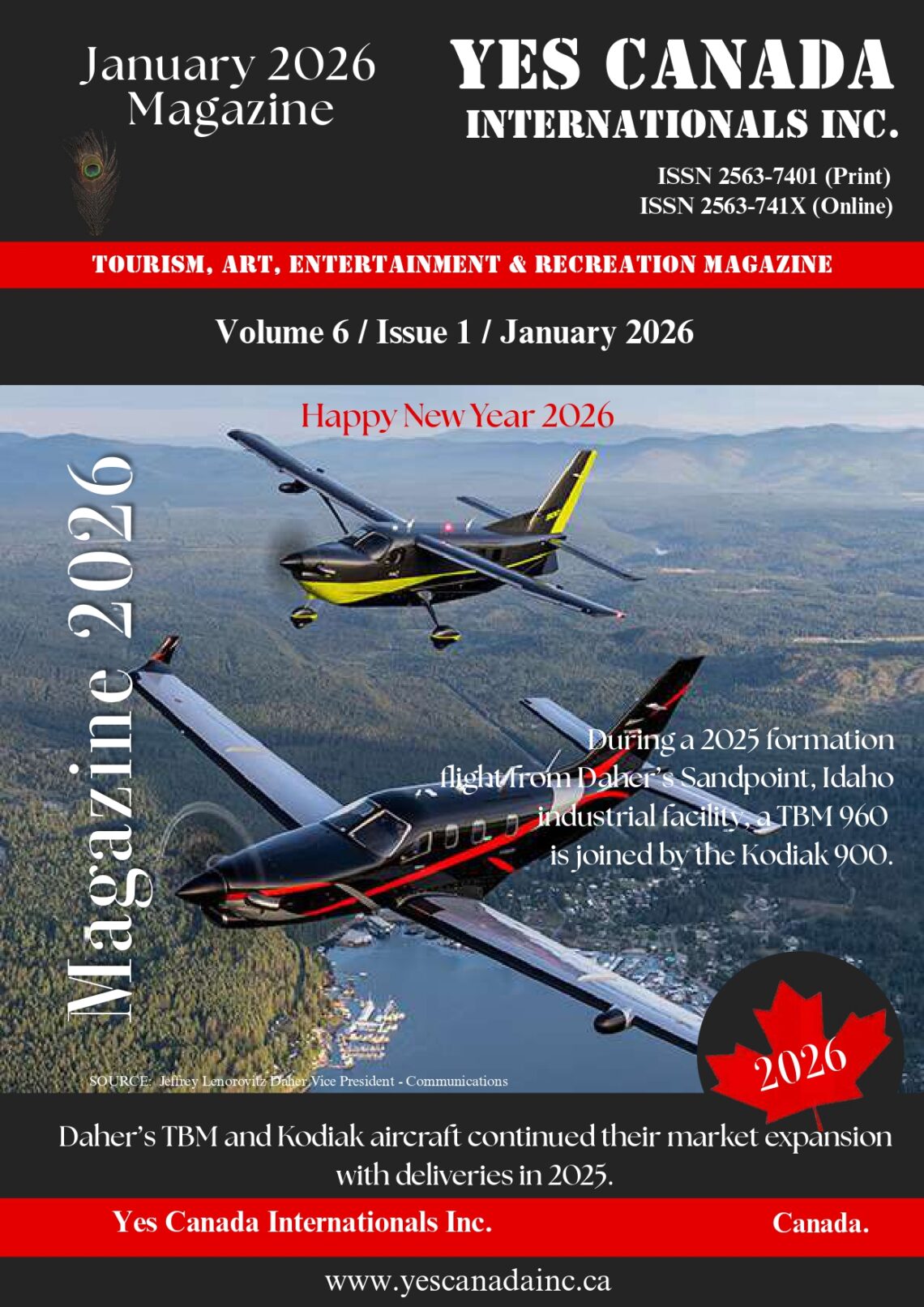 Yes Canada Internationals Inc. Magazine Issue (January 2026)